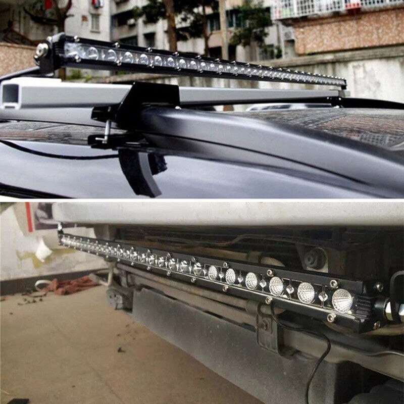 Barra de luz LED delgada de una hilera, 7/13/20/25/32/38 pulgadas, 120W, 150W, 180W, todoterreno, para camión, SUV, ATV, 12V, 24V