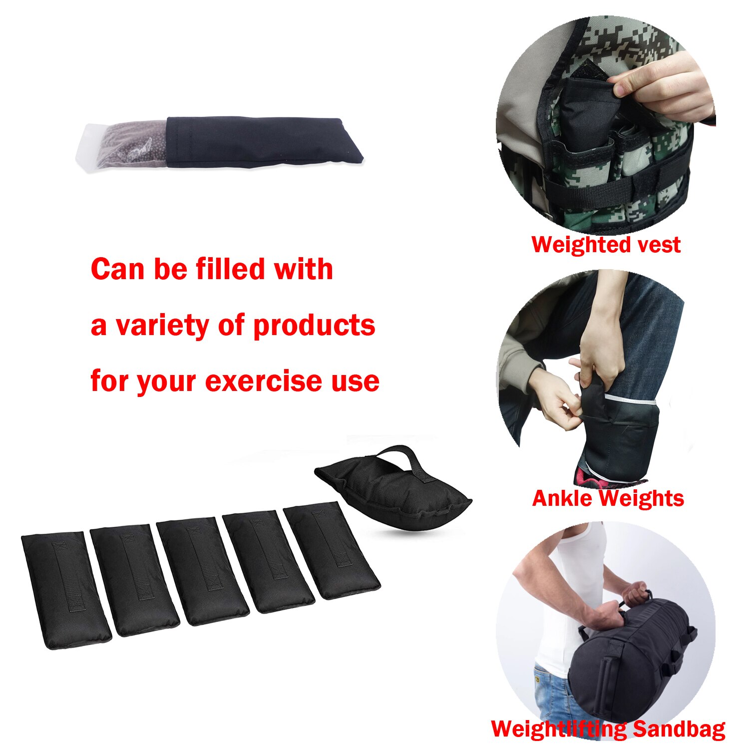 poids musculation Sac de sable en fer spécial pour l&#39;entraînement, gilet lesté réglable, poids, accessoires de Fitness pour la cheville, remplissage Durable