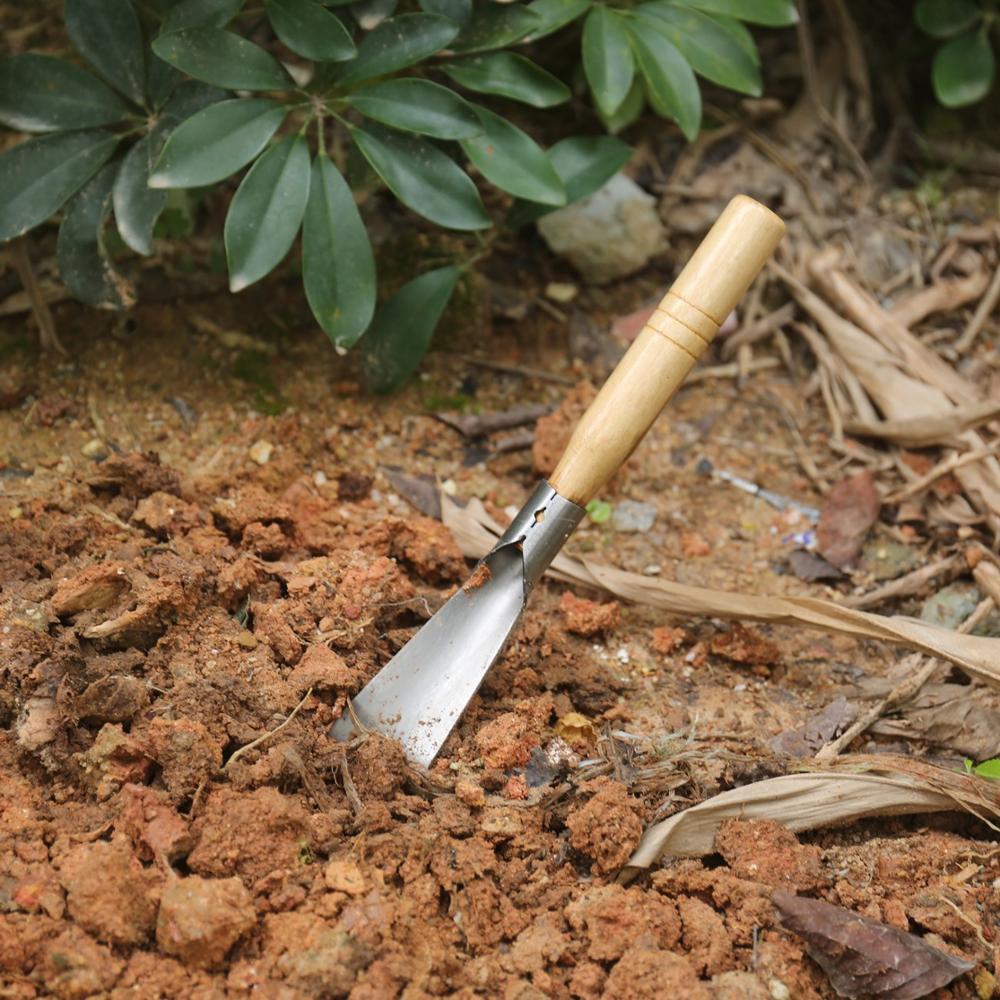 Hoe Stainless Steel Shovel With Wooden Handle, Garden Tools For Digging Wild Vegetables, Planting And Weeding