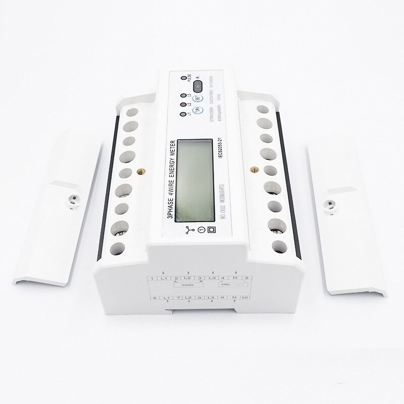 Compteur d'énergie de wattmètre de Rail Din Watt mètre triphasé à quatre fils RS485 MODBUS protocole multifonctionnel 3xAC22 0/380V 10-40A