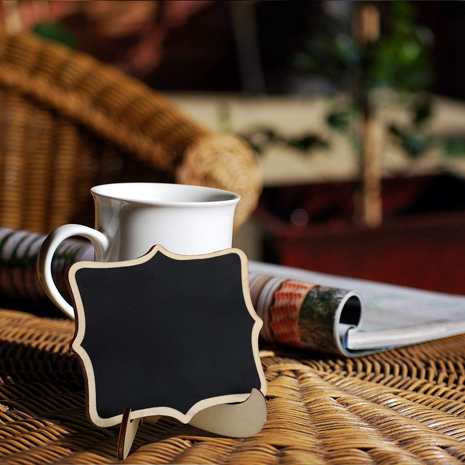 Mini Chalkboard Sign,20 Pack Small Chalkboards Blackboard for Weddings, Birthday Parties, Message Board Signs and Event Decora