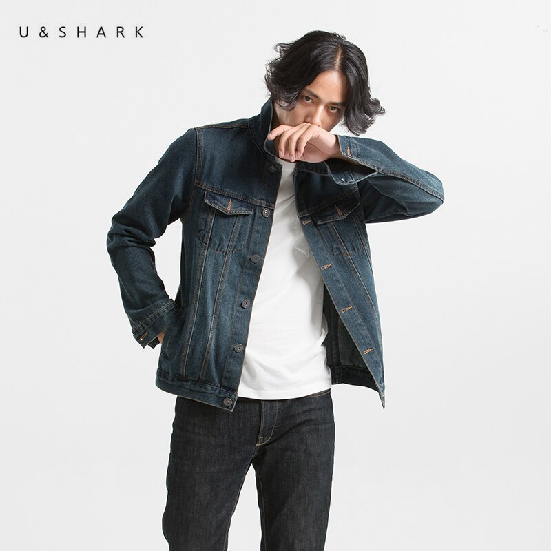 Veste en Jean pour hommes, tenue en Denim de , à la , col rabattu, manteau Cowboy masculin, printemps