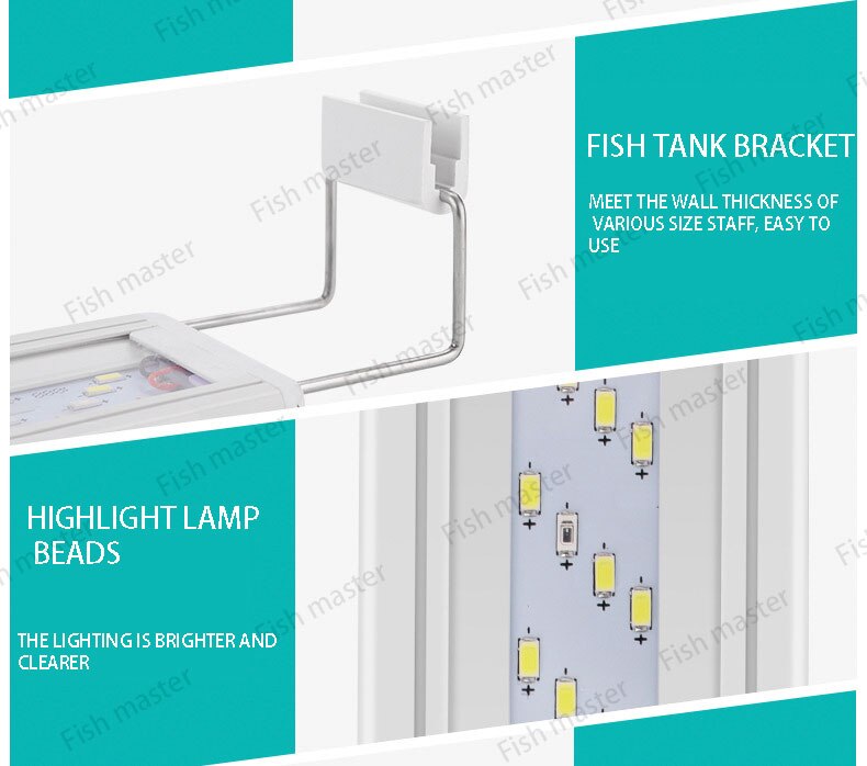 Fish tank light led light aquarium full spectrum brightening waterproof lighting grass tank light energy grass lamp