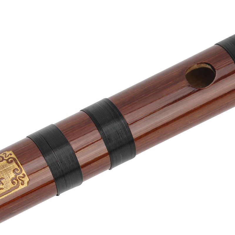 Musical Instruments Chinese Traditional Bamboo Flute D‑Key Lettering Body Dry Material Dizi Kit Traditional Wind Instrument