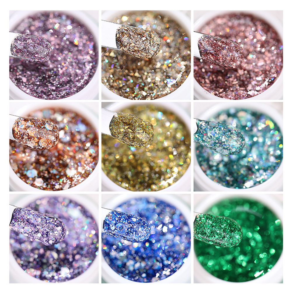 30ml/flasche Nagel Blending Kleber Soak Off UV LED System Mischen Gel Für Alle Arten Von Nagel Kunst glitter Pailletten Maniküre Mix Mischung Gel