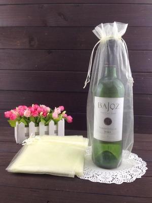 50 Stuks 15X37Cm Goud Koord Organza Wijn Zak Voor Wedding Party Xmas Champagne Fles Houder Zakjes: 05