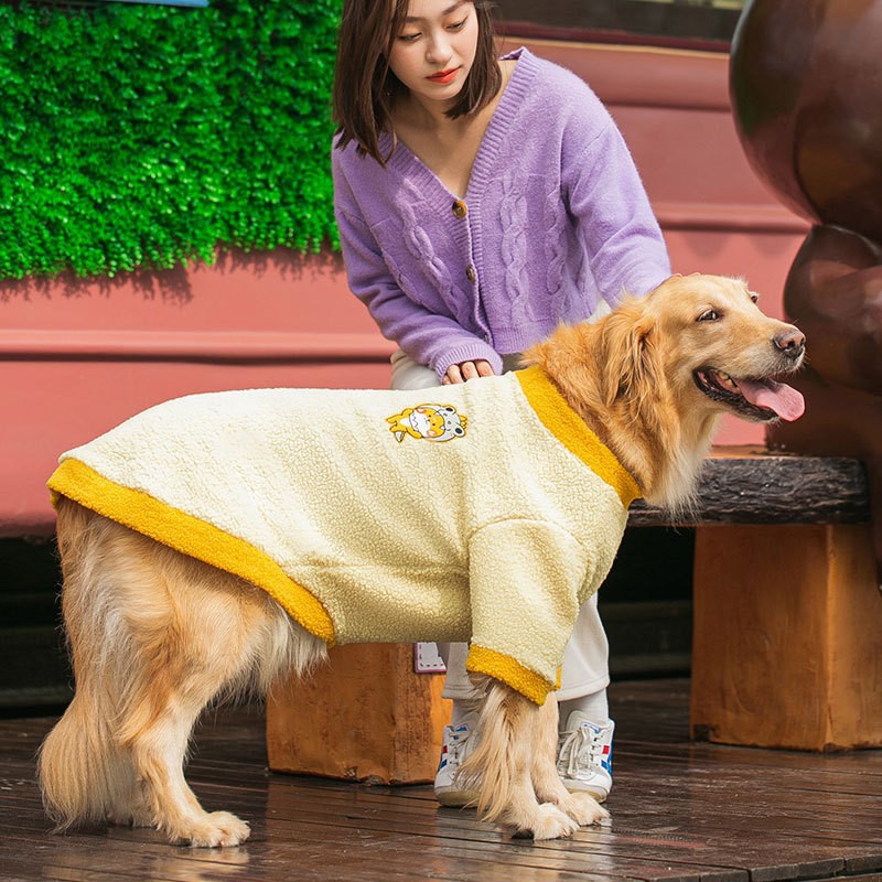 Hondenkleding voor grote honden Fleece hondenhoodies Zacht warm kostuum Hondenvest Golden Retriever Collie Labrador Grote hondenjas: 5XL / Black