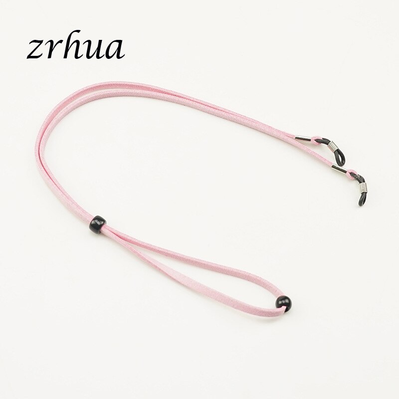 Zrhua briller har på seg holdetråd justerbar solbrillesnor stropp praktisk brilleglass streng lanyard 1pc anti-lost: Rosa