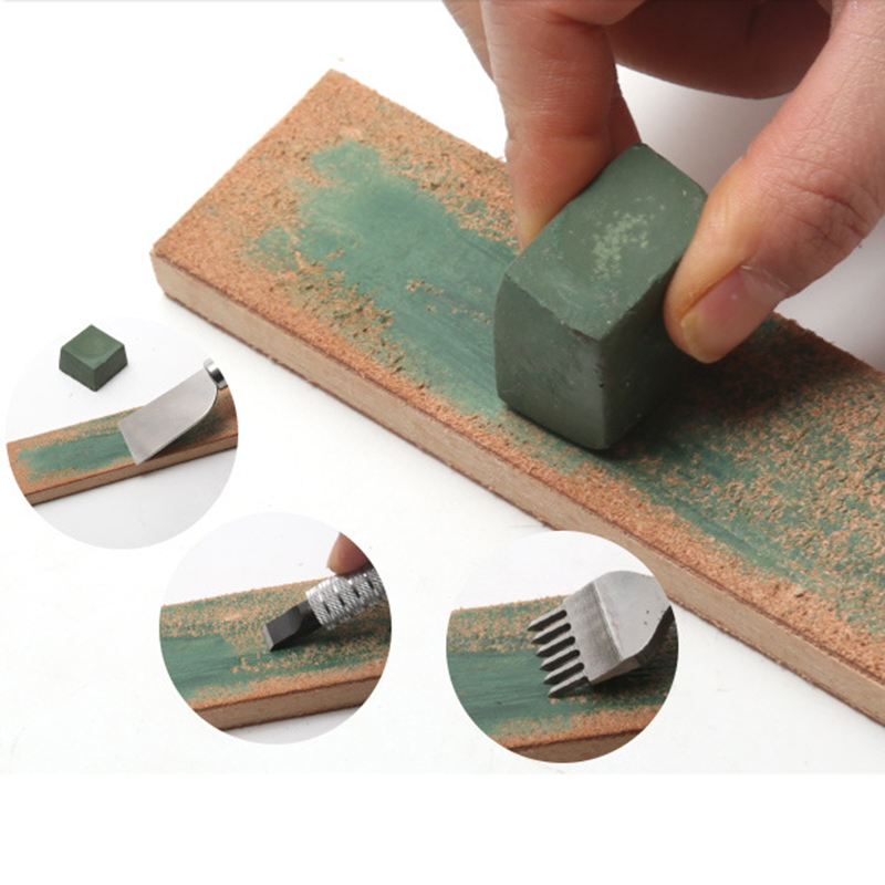 Planche à aiguiser le cuir, outil de coupe du cuir à poignée en bois Double face