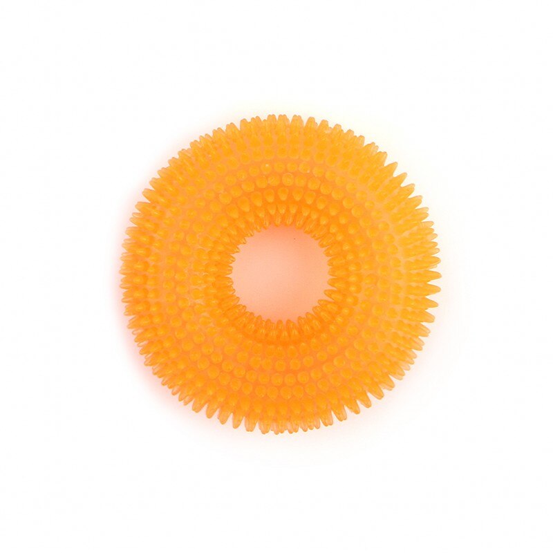 Funny Chew Toy for Golden Retriever Large Dogs Training Thorn Circle Ring Small Dog Toys Sound Interactive Pet Toys