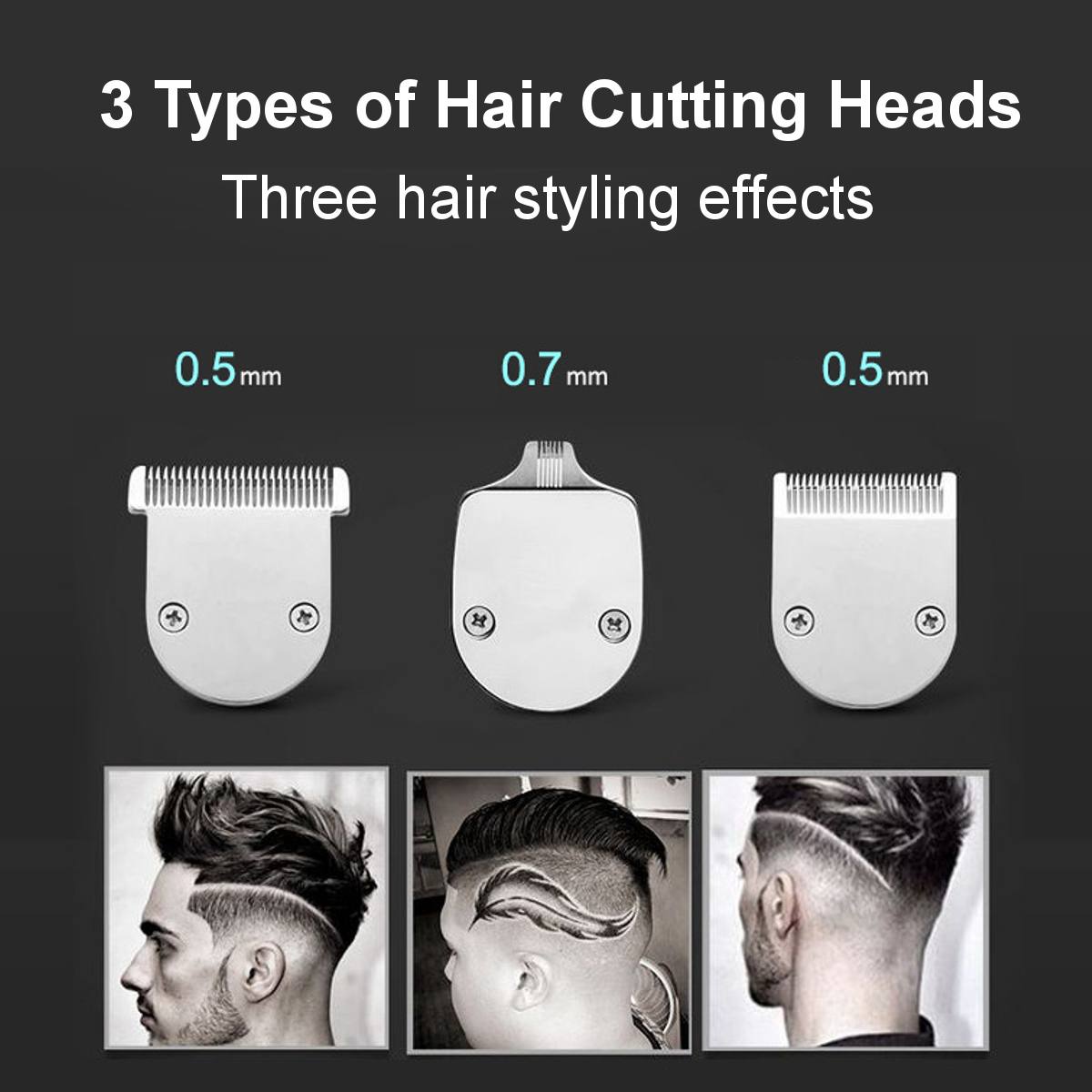 Tondeuse Kapper Kapsel Oplaadbare Tondeuse Cordless Mannen Haar Snijmachine Baard Trimmer Tondeuse