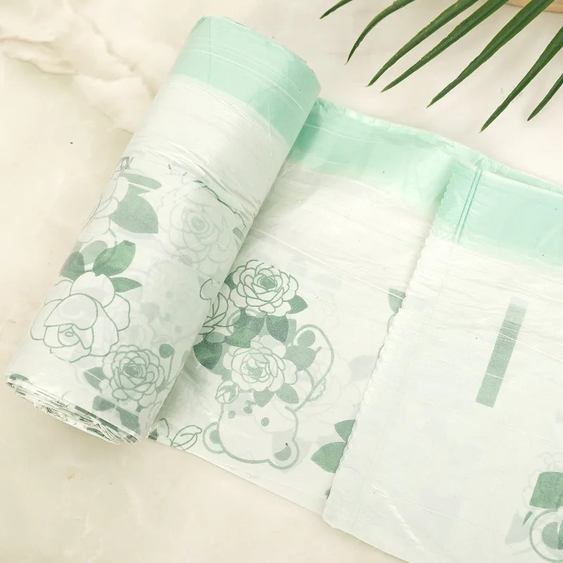 Handzame vuilniszakken met trekkoord en geur voor keuken, kantoor, badkamer, prullenbakken, studentenkamers, wegwerpvuilniszakken