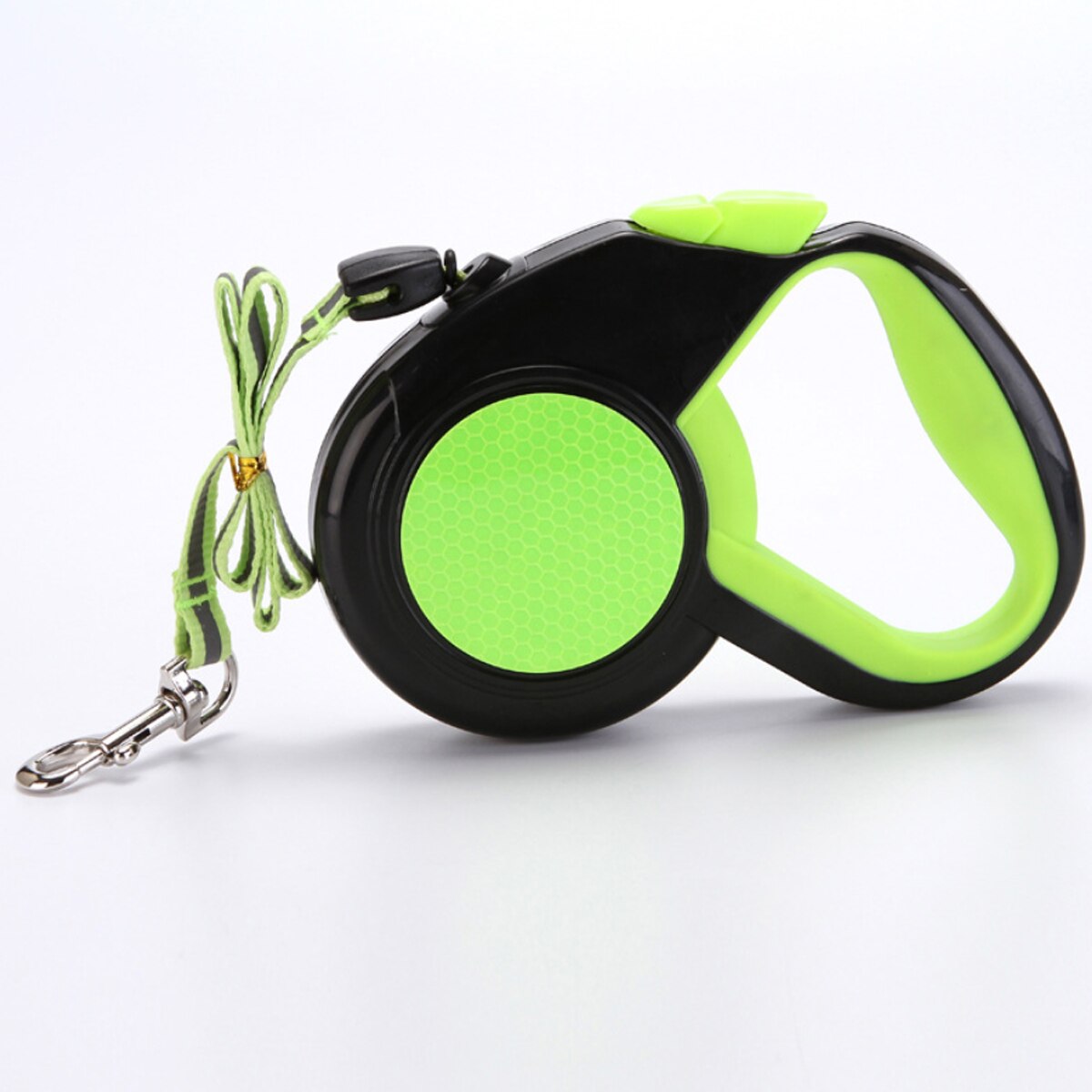 3/5/8M One-touch Control Dog Leash Portable Retractable Chromed Metal Fasteners Green/Orange Color For Medium&amp; Large Dogs
