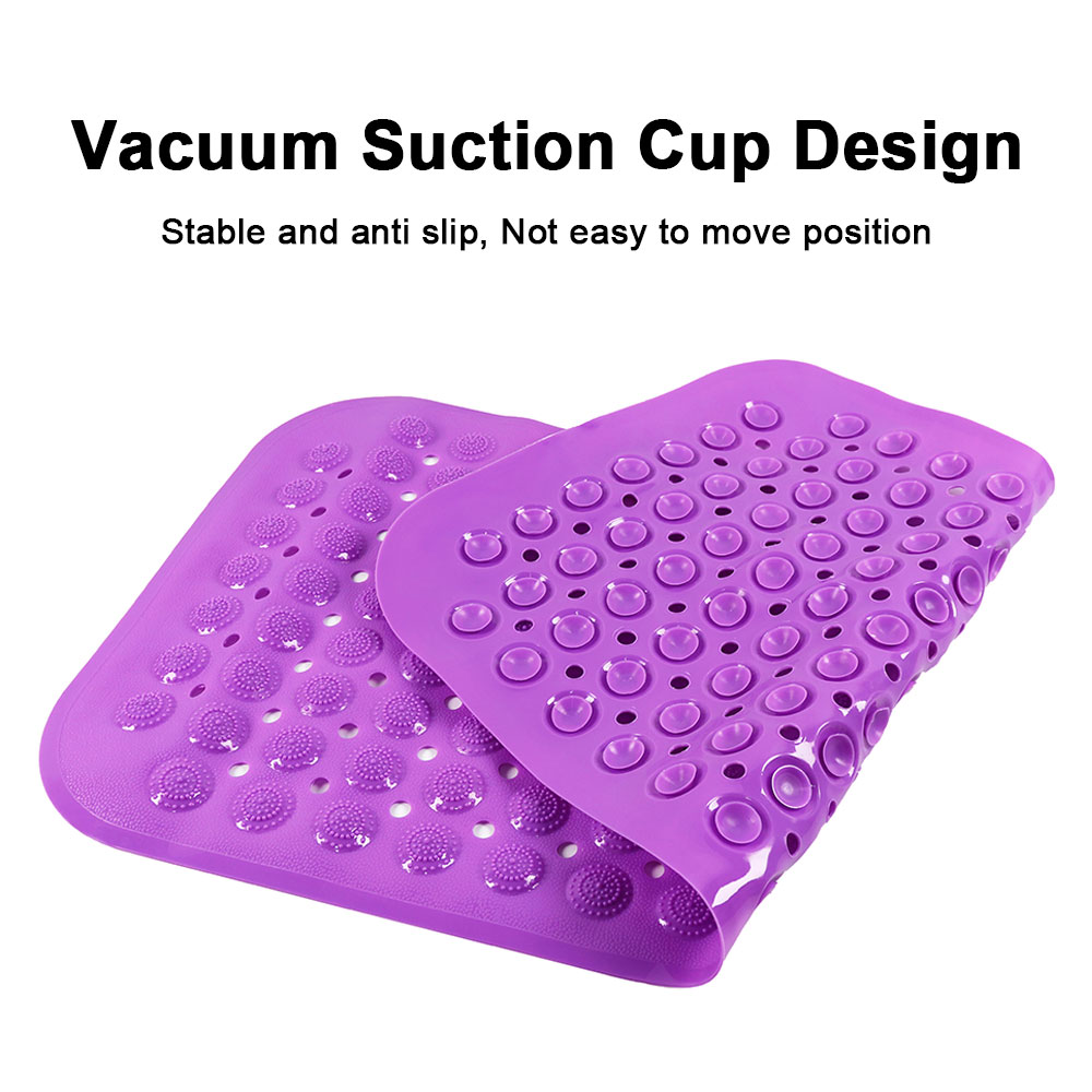 Silicone World Bathroom Anti-skid Mat PVC Bathroom Massage Foot Mat Shower Household Bathtub Mat With Suction Cup Floor Mats