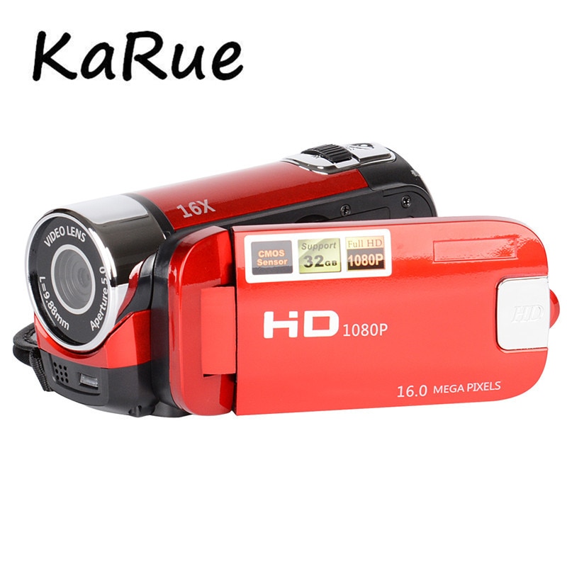 Karue 2018 novo 2.7 polegada 1080p hd câmera digital dvr filmadora de vídeo tft lcd 16x digital zoom 16mp cmos câmera de vídeo digital