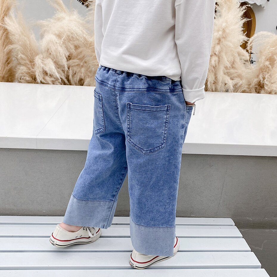 Las niñas vaqueros Infante niña Jeans primavera otoño pantalones vaqueros para niños niñas estilo Casual niño niña ropa