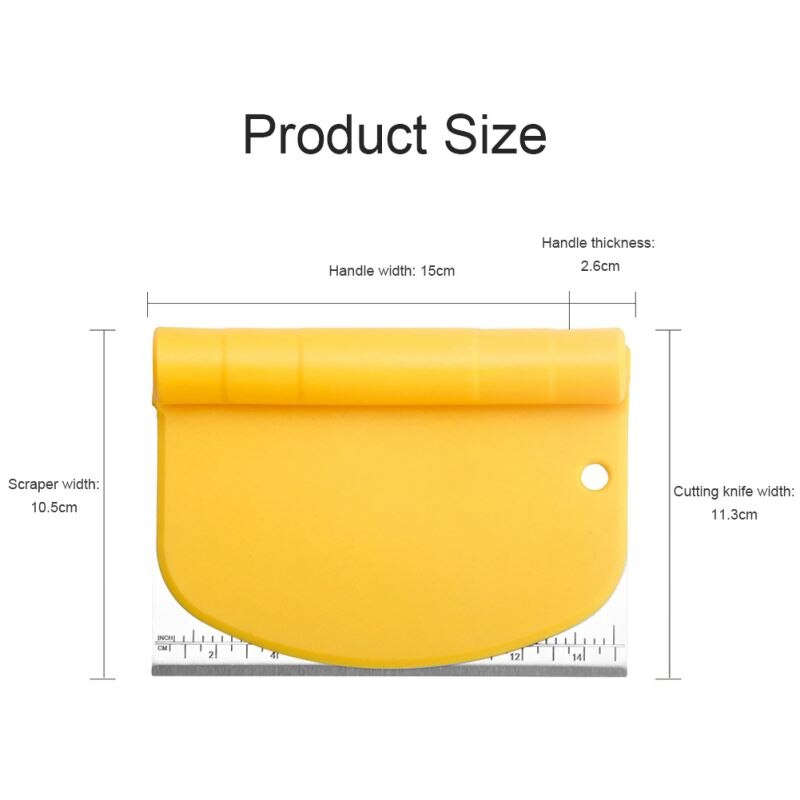 Stainless Steel Baking Tool Cutting Surface Scraper Combo Scraper With Scale Cutting Board