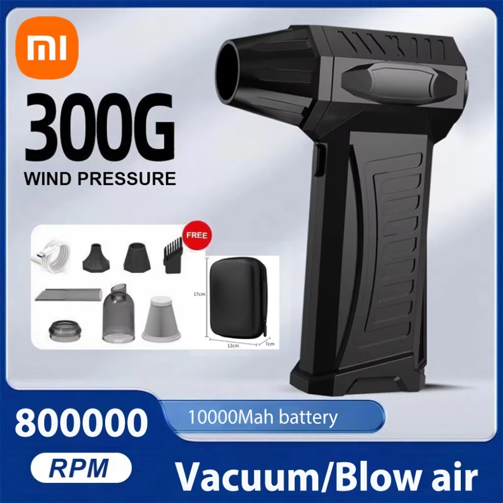 Souffleur Super violent 800000 tr/min, Turbo Jet sans balais, sec 10000mAh, charge rapide, ventilateur de conduit, poussée 300G, outil de nettoyage PC 2025: YELLOW