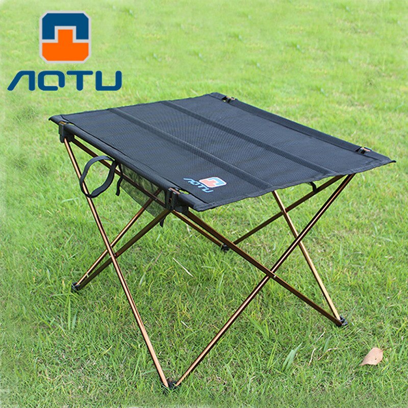 Konkavt og konveks klapbord af aluminiumslegering udendørs picnic grillbord bærbart sofabord