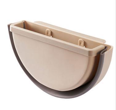 Kitchen trash bin wall-mounted debris peel storage bucket non-stick storage box retractable trash bin