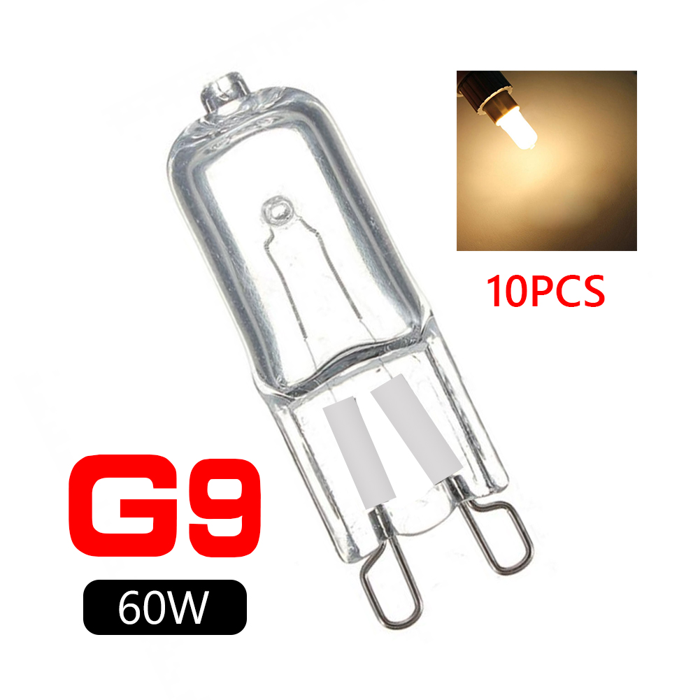 10 Stück G9 Eco-Halogen-Glühbirnen G9 220 V 20 W/25 W/40 W/60 W Kapsel-LED-Lampen, eingefügte Perlen, Kristalllampe, Halogenlampe