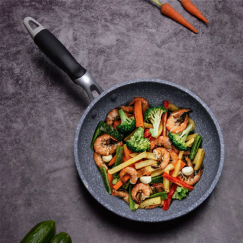 Frying Pan 28cm Wok Pan Non-stick Pan Home Skillet Cauldron Induction Cooker Frying Pans Pancake Pan Kitchen Supplies
