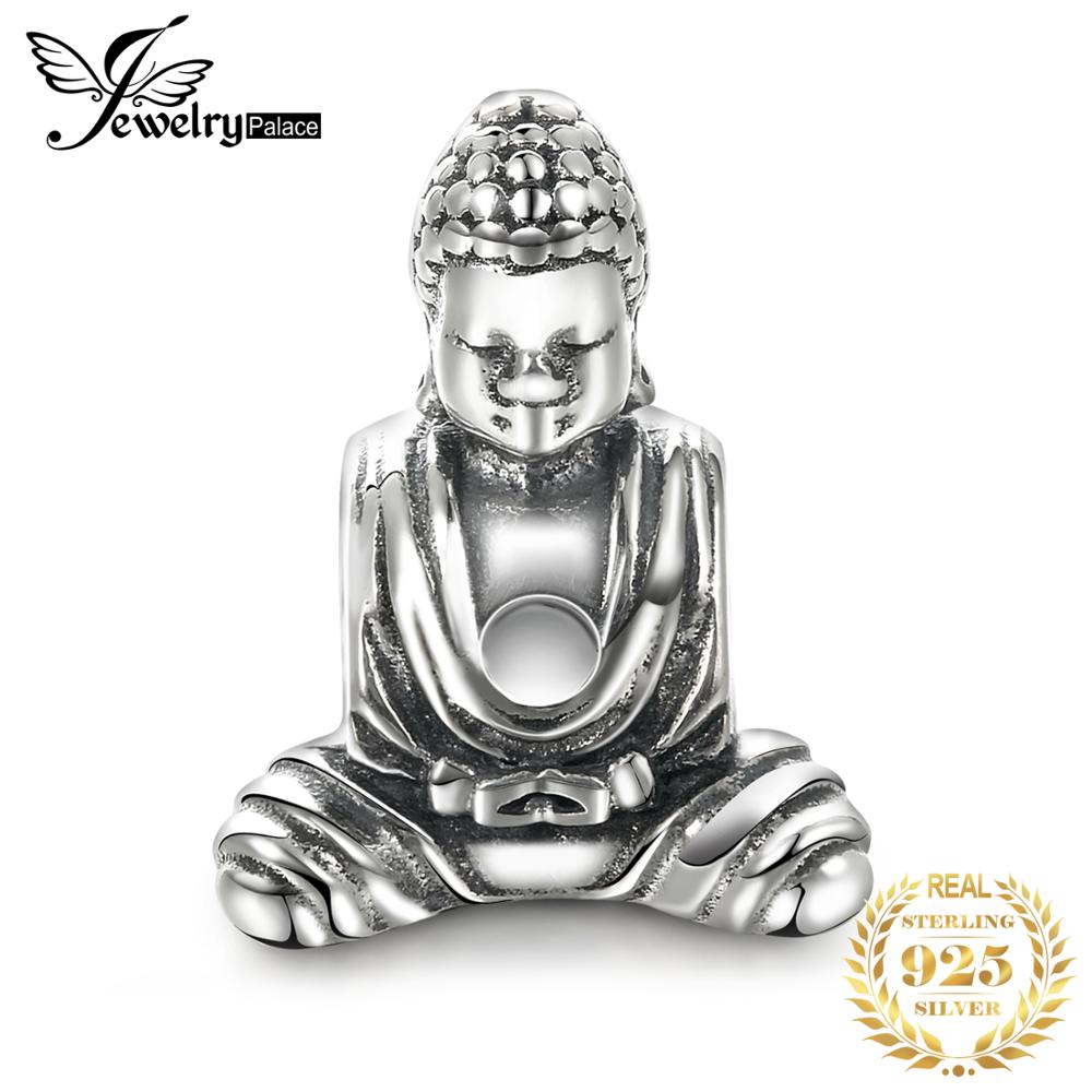 JewelryPalace Vingate Faithful 925 Sterling Silver Beads Buddhism Charm Bead fit Bracelet Women Jewelry Making