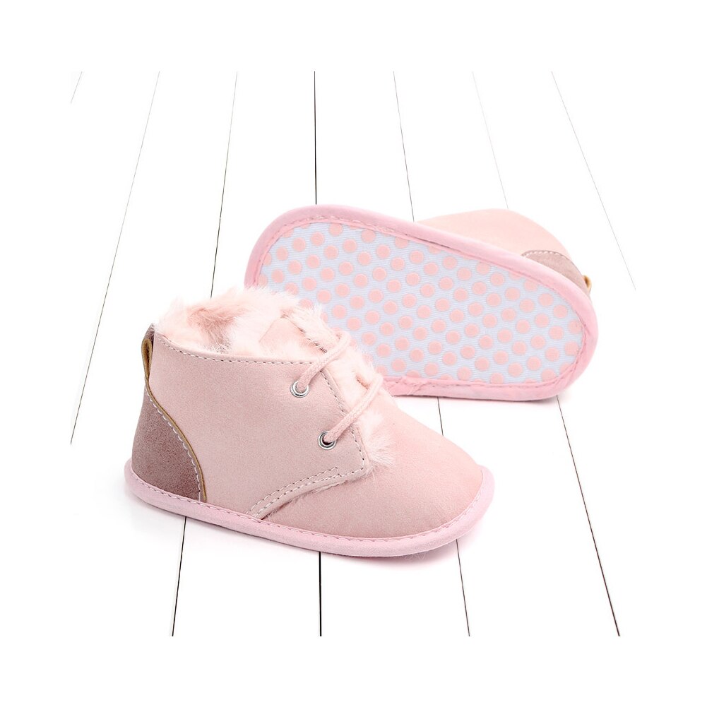 Winter Infants Shoes Plush Sneaker Walking Soft-Soled Non-Slip Leopard Zipper Birthday Unisex Shoes