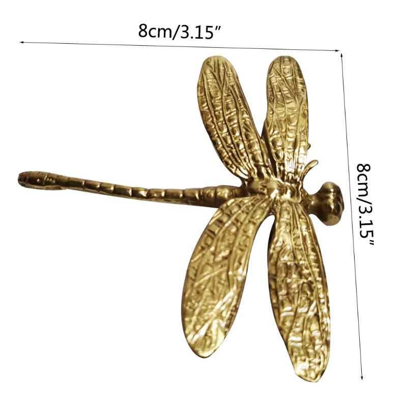 Zuiver Koper Dragonfly Handgrepen Gold Lade Kast Deur Kast Trekt Knoppen