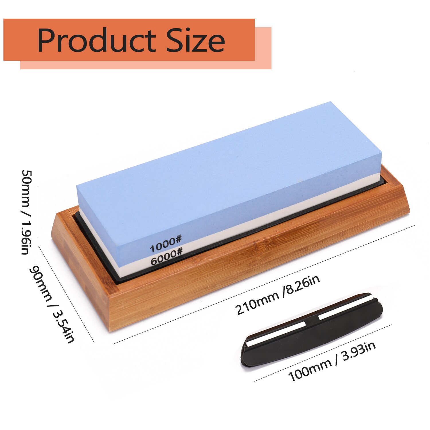 400/1000 3000/8000 1000/6000 Grit Premium Whetstone Cut Sharpening Stone Set Ideal Sharpener For All Blades Non Slip Base: 1000 6000