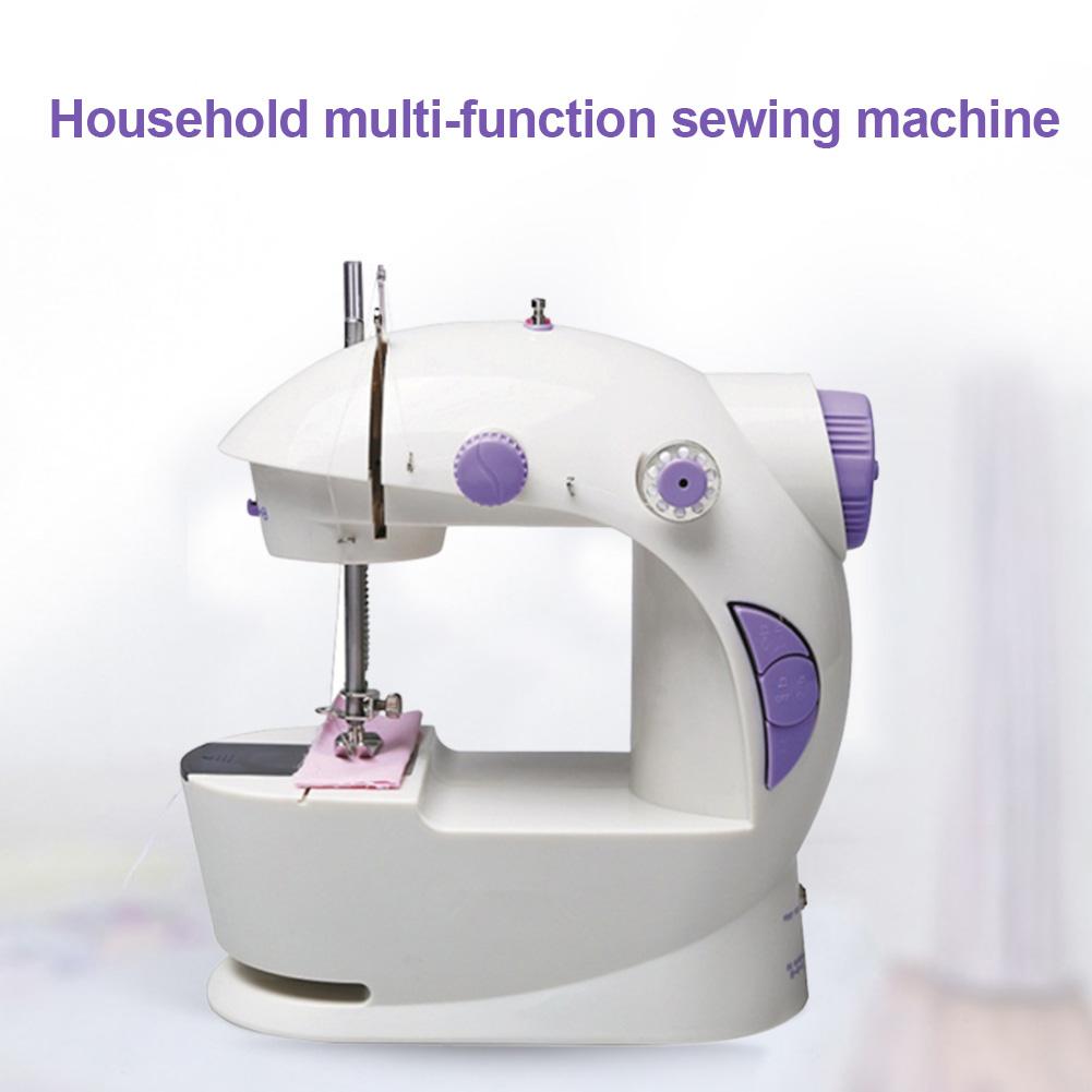 Mini Home Electric Stitching Embroidery Fabric Sewing Machine with LED Light With LED light, provide better using at night. safe