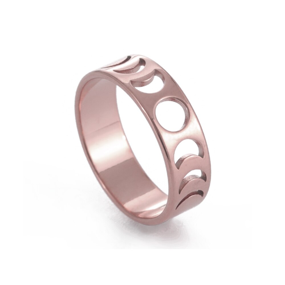 Skyrim – bagues uniques Phase de lune pour femmes, en acier inoxydable, couleur or, croissant de lune, bijoux à la , , 2025: 11 / green