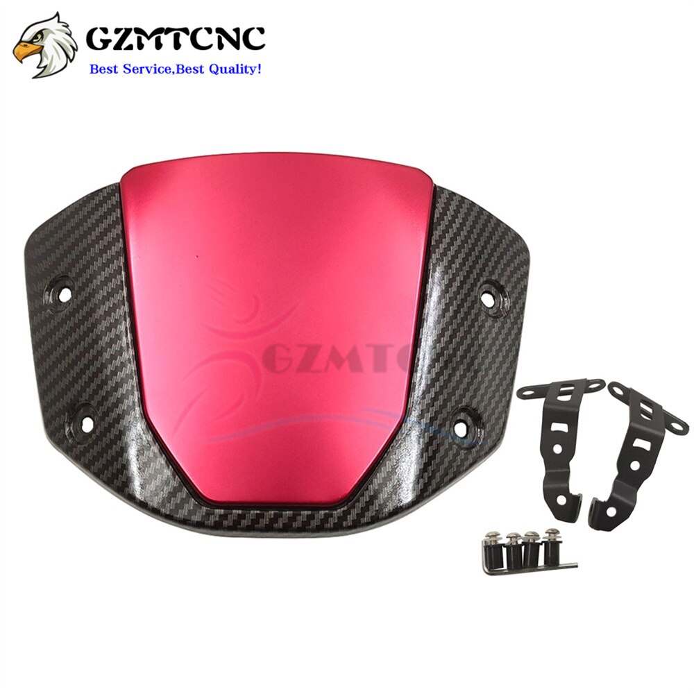 Carbon Faser CB 650R 1000R Windschutzscheibe Windschutz für Handa CB650R CB650 CB1000R Wind Touring Bildschirm Schild: Rot