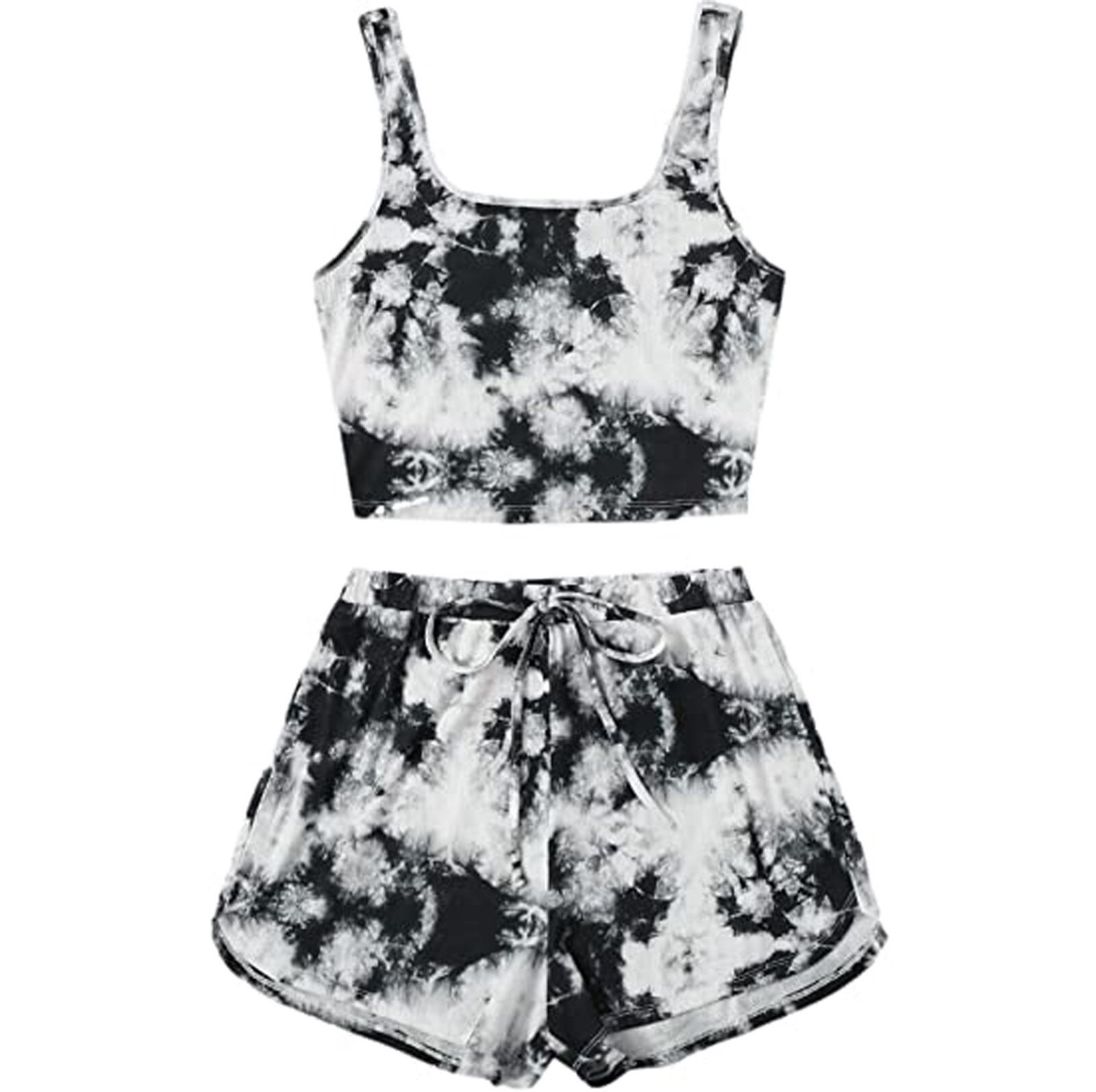 Striped Tie Dye Printed Two Piece Set