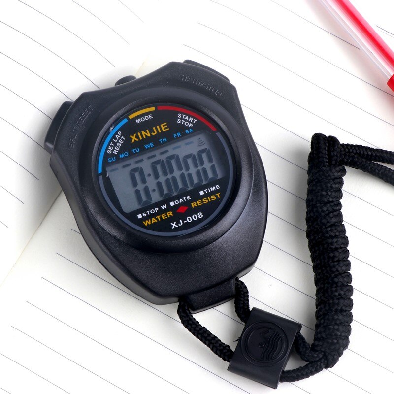 Waterproof Watch Digital Handheld LCD Stopwatch Timer Chronograph Time Counter Sport Alarm Mens Watch Digital Sport Watch: Default Title