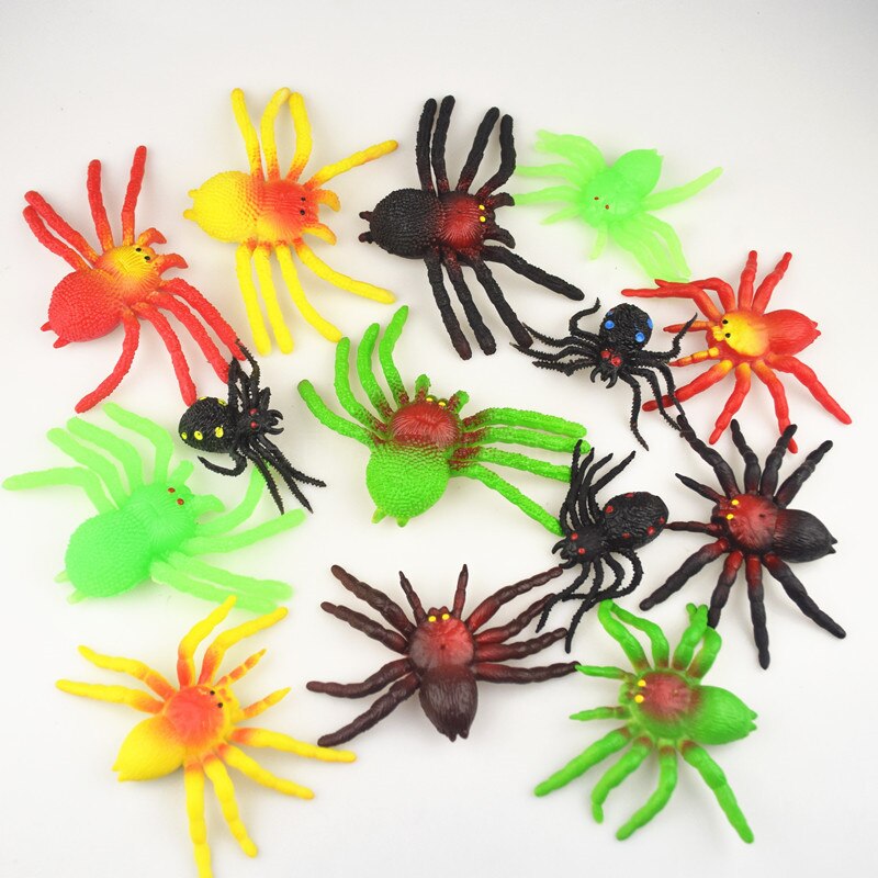 big size Halloween Novel Black TPR Simulation Spider Shaped Rubber Kids/Children Toy