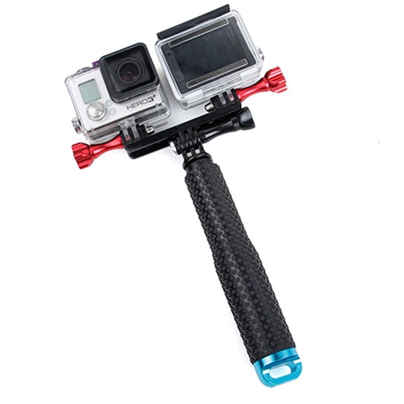 Double Dual Bracket Tripod Holder Sport Camera Handle with Screw Mount Adapter for Gopro Hero 10/9/8/7/6/5/4