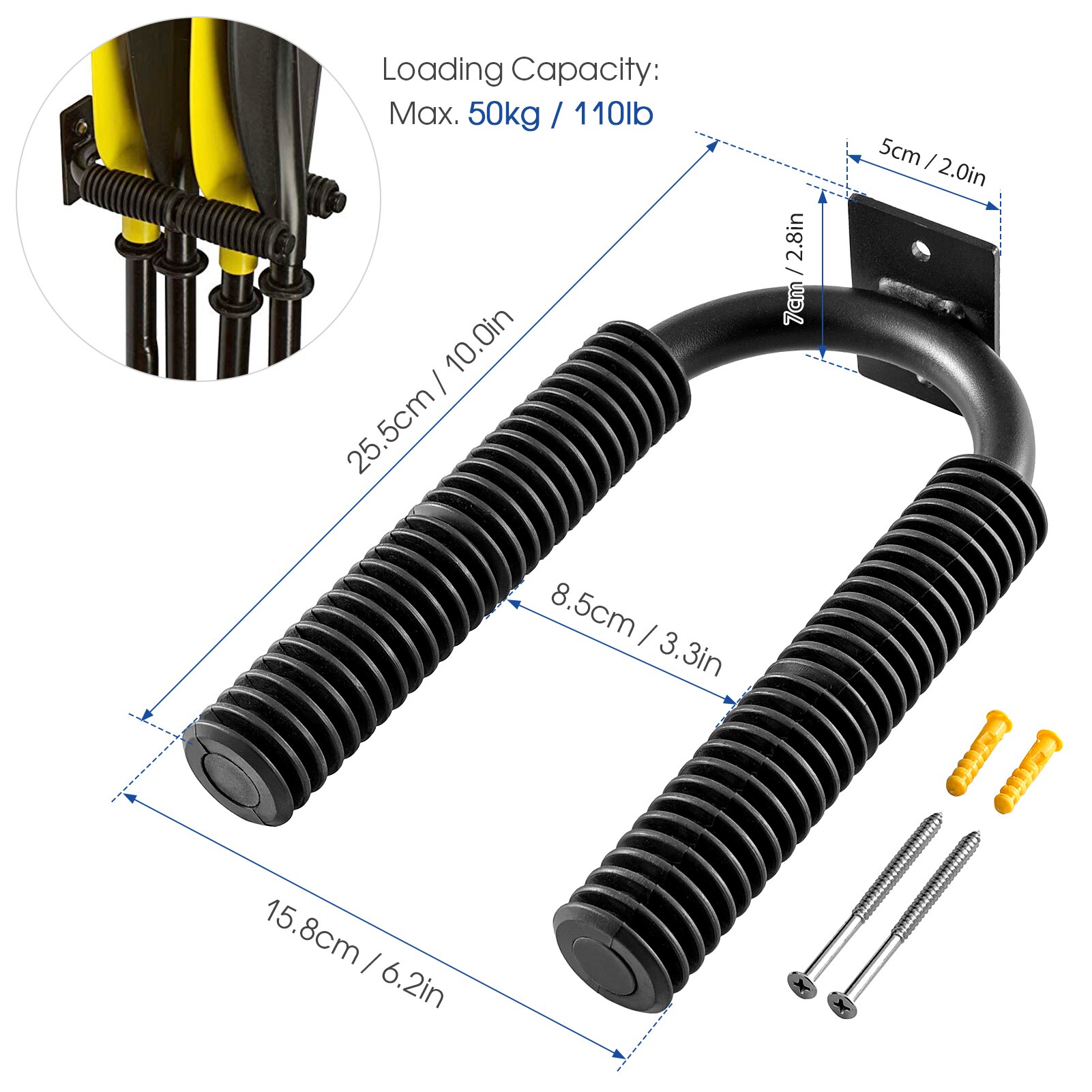 Kayak Paddle Storage Rack Holder Wall Mount Accessories for Canoe Kayak Paddles Hangers