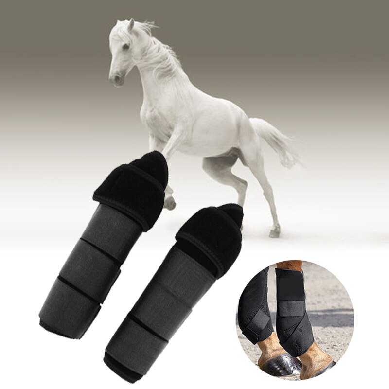 1 par justerbare hestestensstøvler hesteskinne benbeskyttelse støvleunderstøttelse af rytterudstyr