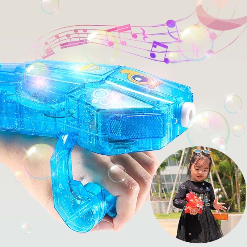 Elektryczna maszyna robić baniek mydlanych nadgarstków kolorowa bańka dynamiczny efekt muzyczny fajne oświetlenie automatyczne bulgotanie dzieci zabawki robić zabawy na zewnątrz dzieci Bi