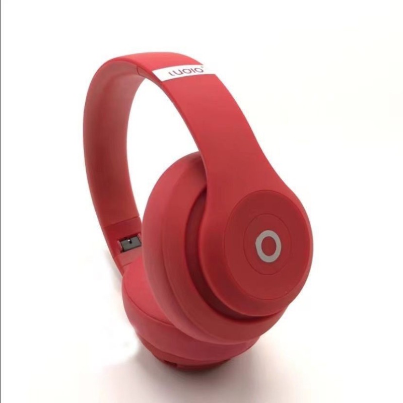 lichte luxe hoge schoonheid op het hoofd gemonteerde draadloze Bluetooth-oortelefoon Recorder 3-oortelefoon Stereo Surround Sound: Rood