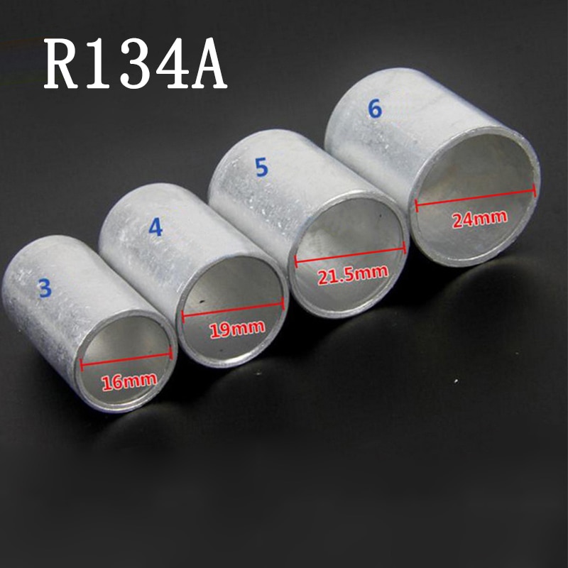 Für Auto A/C Klimaanlage Standard/Reduziert Barriere Kältemittel Schlauch Aluminium crimpen Zwinge 100Stck 3/8'' 1/2'' 5/8'' 3/4''