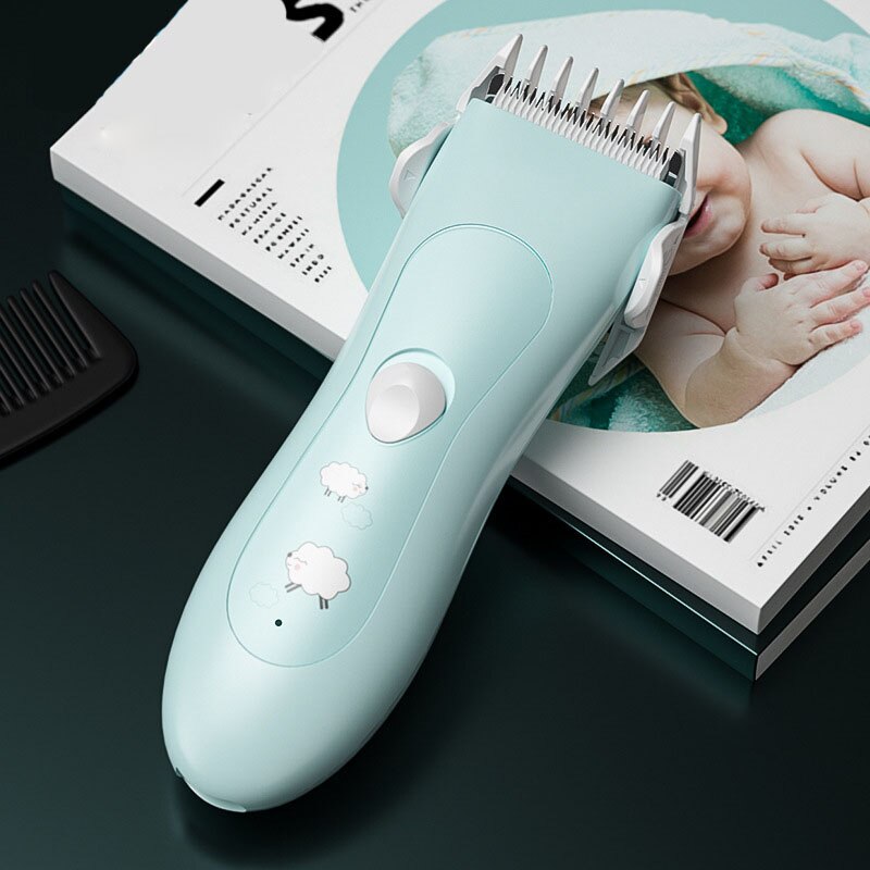 Elektrische Baby Tondeuse Tondeuse Baby Haar Zorg Snijden Remover Usb Oplaadbare Rustig Waterdichte Kids Infant Haar Scheerapparaat