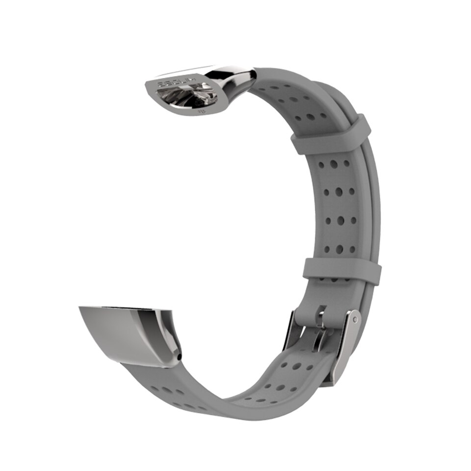 Mijobs TPU Silikon Gurt für Huawei Honor Band 3 Smartwatch Zubehör Armbinde Ersetzen Gurt für Honor Band 3 Gurt Armbinde: silber- grau