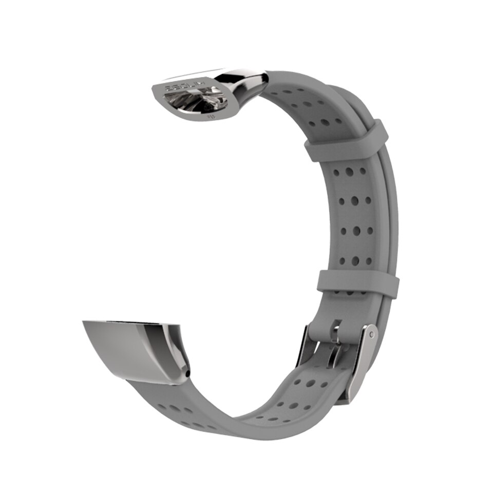 Mijobs TPU Silikon Strap für Huawei Honor Band 3 Smartwatch Zubehör Armband Ersetzen Strap für Honor Band 3 Strap Armband: silver gray