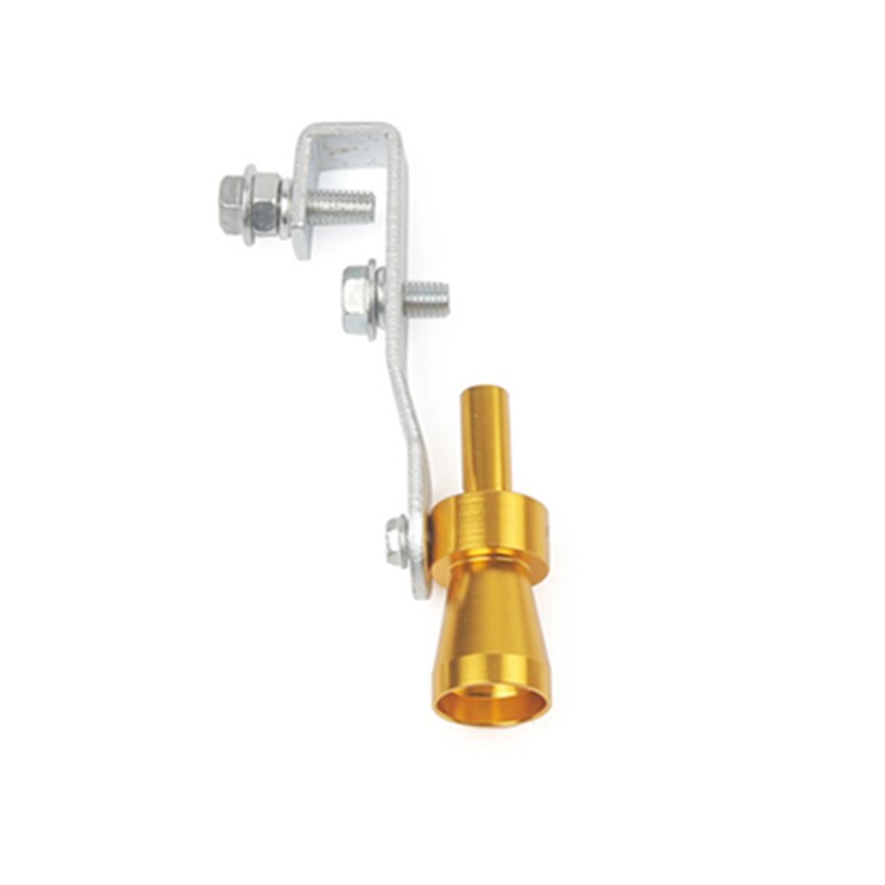 Uitlaat Nep Turbo Uitlaat Blow Off Valve Fluitje Pijp Sound Simulator Whistle S: Goud