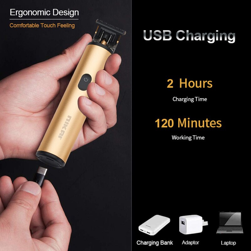 Men Hair Cutting Machine Beard Trimmer Barber Hair Cut Electric Hair Clipper Rechargeable Shaver