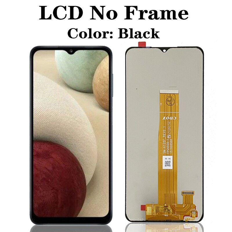 Ensemble écran tactile LCD de remplacement, pour Samsung Galaxy A12 A125, Original: Original No Frame