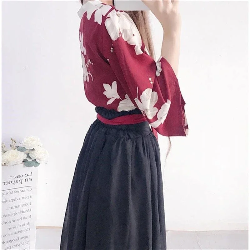 Robe Kimono für Füllungen und Femmes, Stil Japonais Columbro, Vintage Hanfu Haori Kawaii, Gießen Sie Fête, Yukata, Vêtements Asiatiques, j