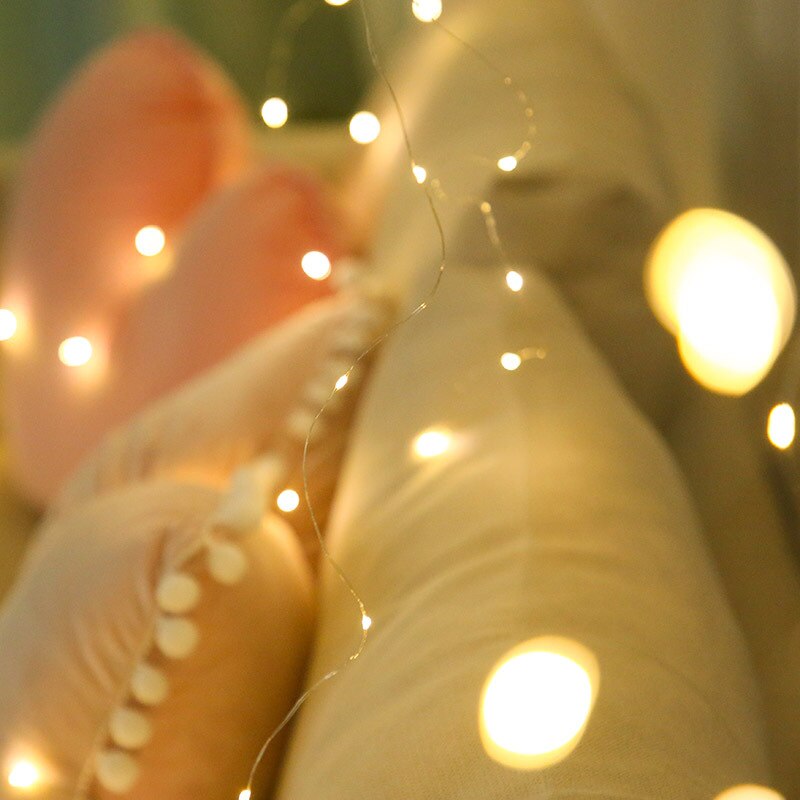 100/200/300LED Remote Control LED Curtain Lights USB Curtain String Lights +Hanging Hook Fairy Lights Glowing Party Supplies